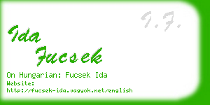 ida fucsek business card